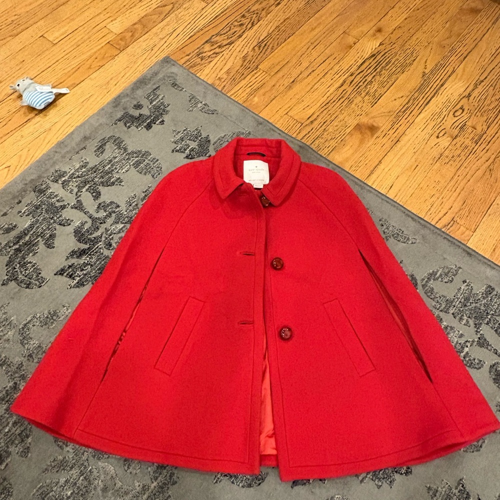KATE SPADE Wool Capelet in Orient Red medium